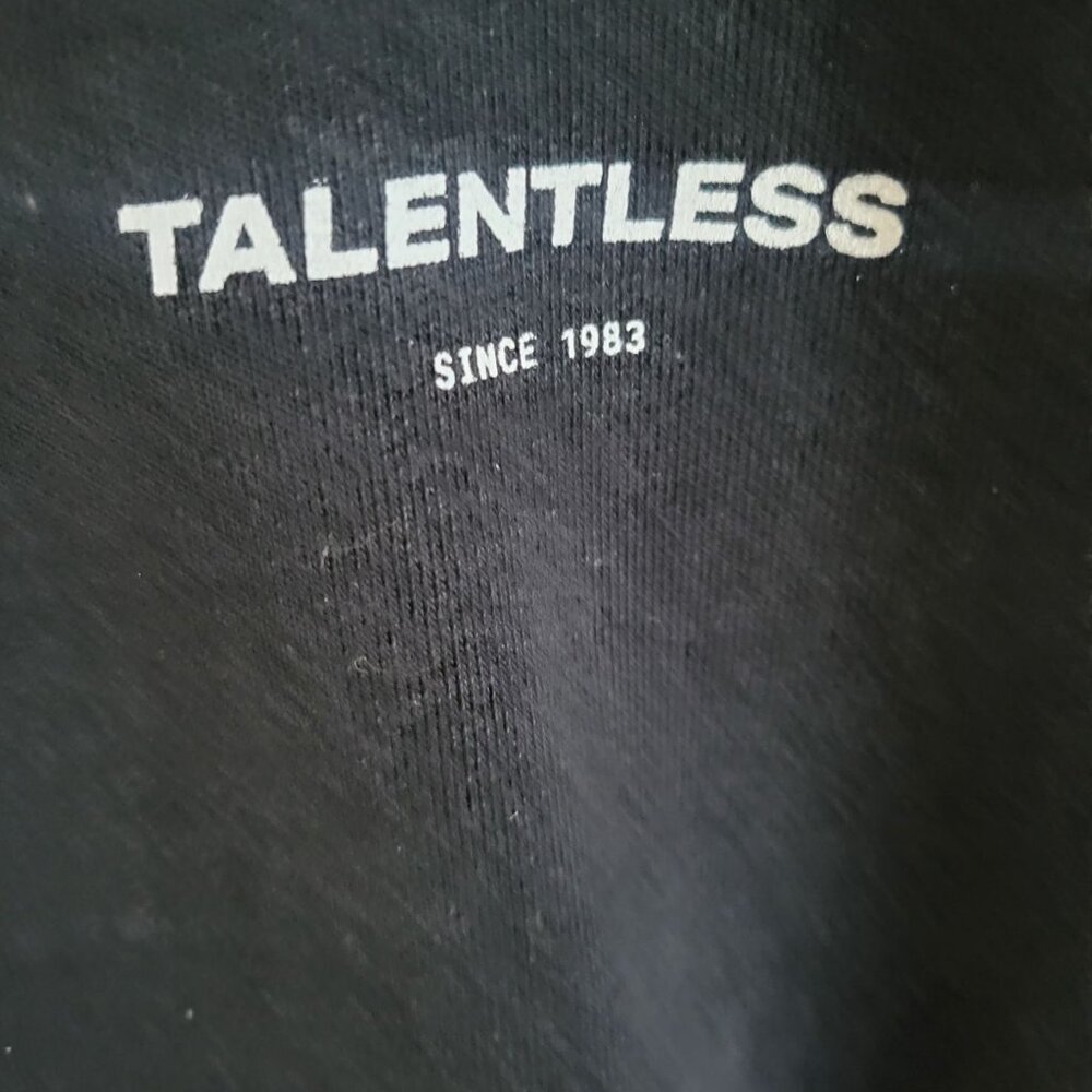 TALENTLESS WOMENS CIRCLE LOGO HOODIE - Size L - Black - Picture 5 of 8